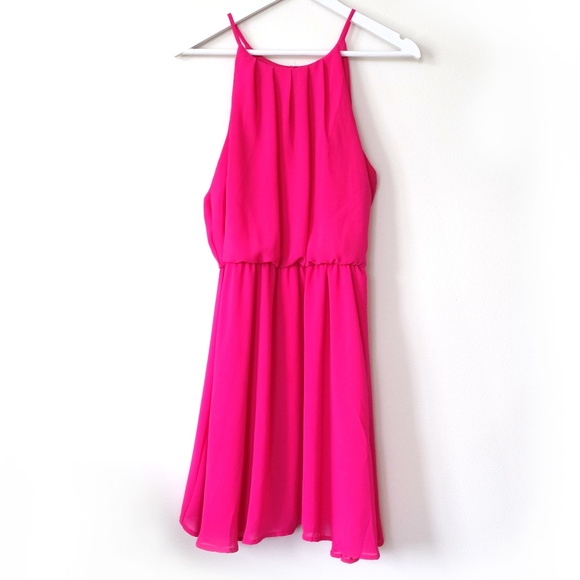 bright pink summer dress